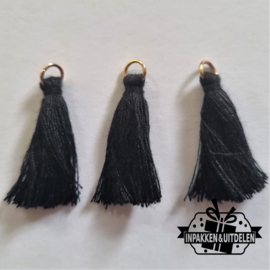 Mini tassels (kwastjes) | zwart