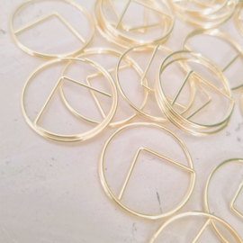 Ronde paperclips druppel goud | 2,5  cm | vanaf 25 stuks