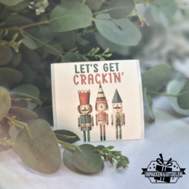 Kerst sticker: Let's get Crackin' | vanaf 10 stuks