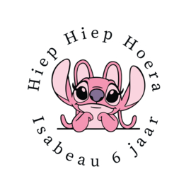 Gepersonaliseerde Angel stickers – Lilo & Stitch – Naam en leeftijd