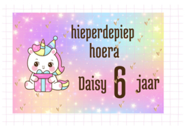 Bellenblaas wikkel | Unicorn + naam + leeftijd | download versie
