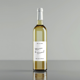Gepersonaliseerde wijnlabel | Mr & Mrs | + naam + datum