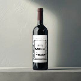Label sticker | bedankt Meester + naam | 15 x 10 cm | vanaf 5 stuks