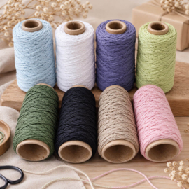Katoenen touw – 10 meter per streng | 8 kleuren