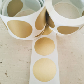 Krasstickers | rond | goud | 2,5 cm | vanaf 10 stuks