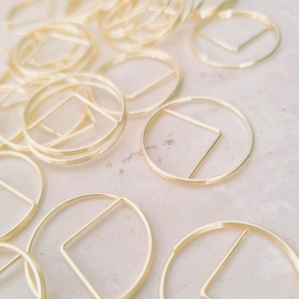 Ronde paperclips druppel goud | 2,5  cm | vanaf 25 stuks