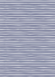 5 mtr kadopapier "blauw/wit streepje" [50 cm]