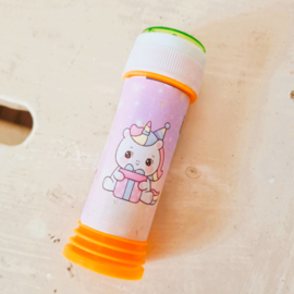 Bellenblaas wikkel | Unicorn + naam + leeftijd | download versie