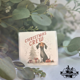 Kerst sticker: Christmas crew | vanaf 10 stuks