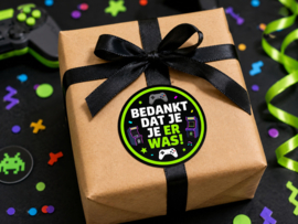 Gamefeestje Bedankstickers - 10 stuks