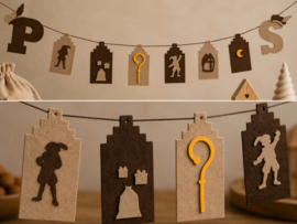 Sinterklaasslinger van 100% Wolvilt - Traditioneel & Duurzaam