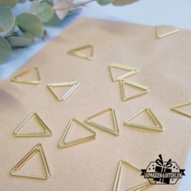 Paperclips | driehoek | goud | 2 x 2 x 2 cm | vanaf 25 stuks