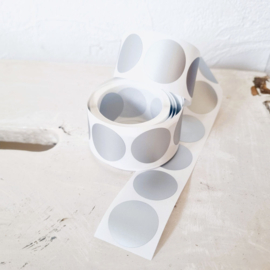 Krasstickers | rond | zilver | 2,5 cm | vanaf 10 stuks