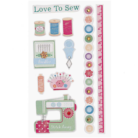 3D stickers "Love To Sew"