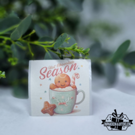 Kerst sticker: Hot Chocolate Season | vanaf 10 stuks