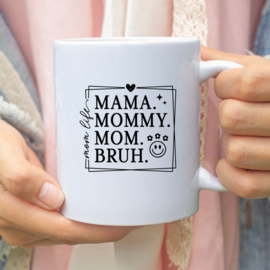 Rub on sticker, MAMA, MOMMY, MOM, BRUH