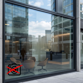 Wrijfsticker 'Niet Fotograferen' – Rood/Zwart
