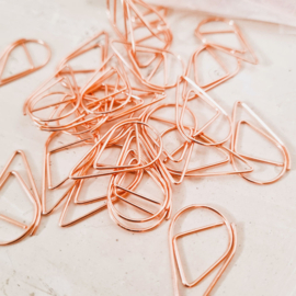 Paperclips | druppel | rosegold | 2,5 x 1,5 cm | vanaf 25 stuks