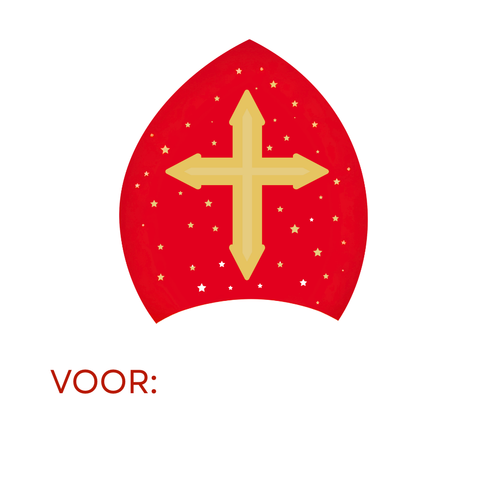 Sinterklaas sticker | mijter | 5 cm | vanaf 10 stuks