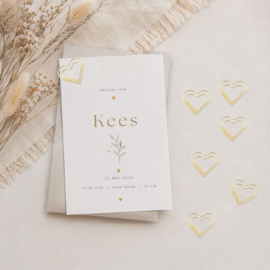 Gouden Hartjes Paperclips  - 25 stuks