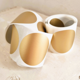 Krasstickers | rond | goud | 5 cm | vanaf 10 stuks