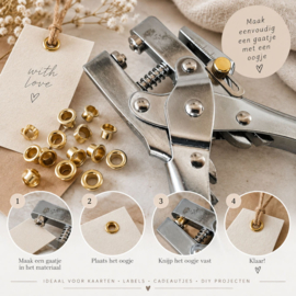 Professionele Oogjestang / Flenstang – Voor Kaarten, Labels en DIY-Projecten