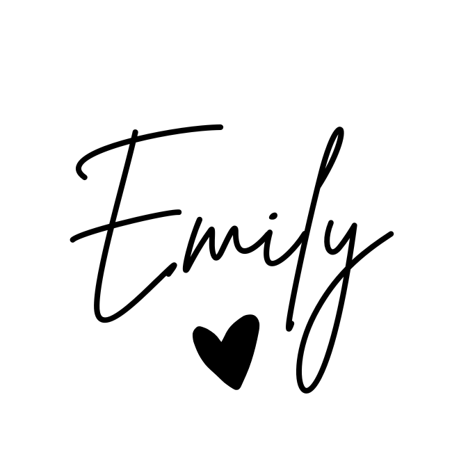 Stickers | met naam + ❤ | sierlijk | div. varianten | 10 stuks