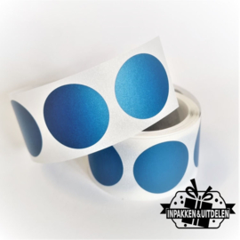 Ronde krasstickers "Blauw" [2,5 cm]