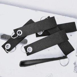 Sleutelhangers van vilt | zwart | langwerpig | vanaf 5 stuks