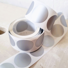 Krasstickers | rond | zilver | 2,5 cm | vanaf 10 stuks