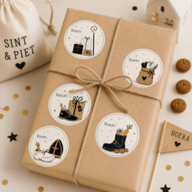 Sinterklaas Cadeaustickers "Voor:"