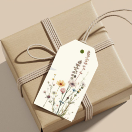 Cadeaulabel, veld boeket