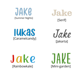 Spuugdoek schouder,  Sand, met naam borduren