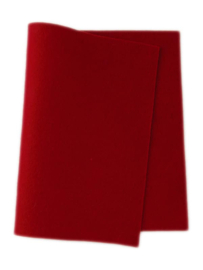 Bordeau rood- 100% wolvilt lapje 20 x 30 cm