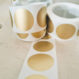 Krasstickers | rond | goud | 2,5 cm | vanaf 10 stuks