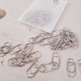 Paperclips | met een hartje erin | zilver | 2 x 1 cm | vanaf 25 stuks