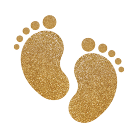 Goudtint sluitzegel voeten | 5 cm | vanaf 10 stuks