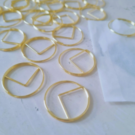 Paperclips | rond | goud | 2,5 cm | vanaf 25 stuks