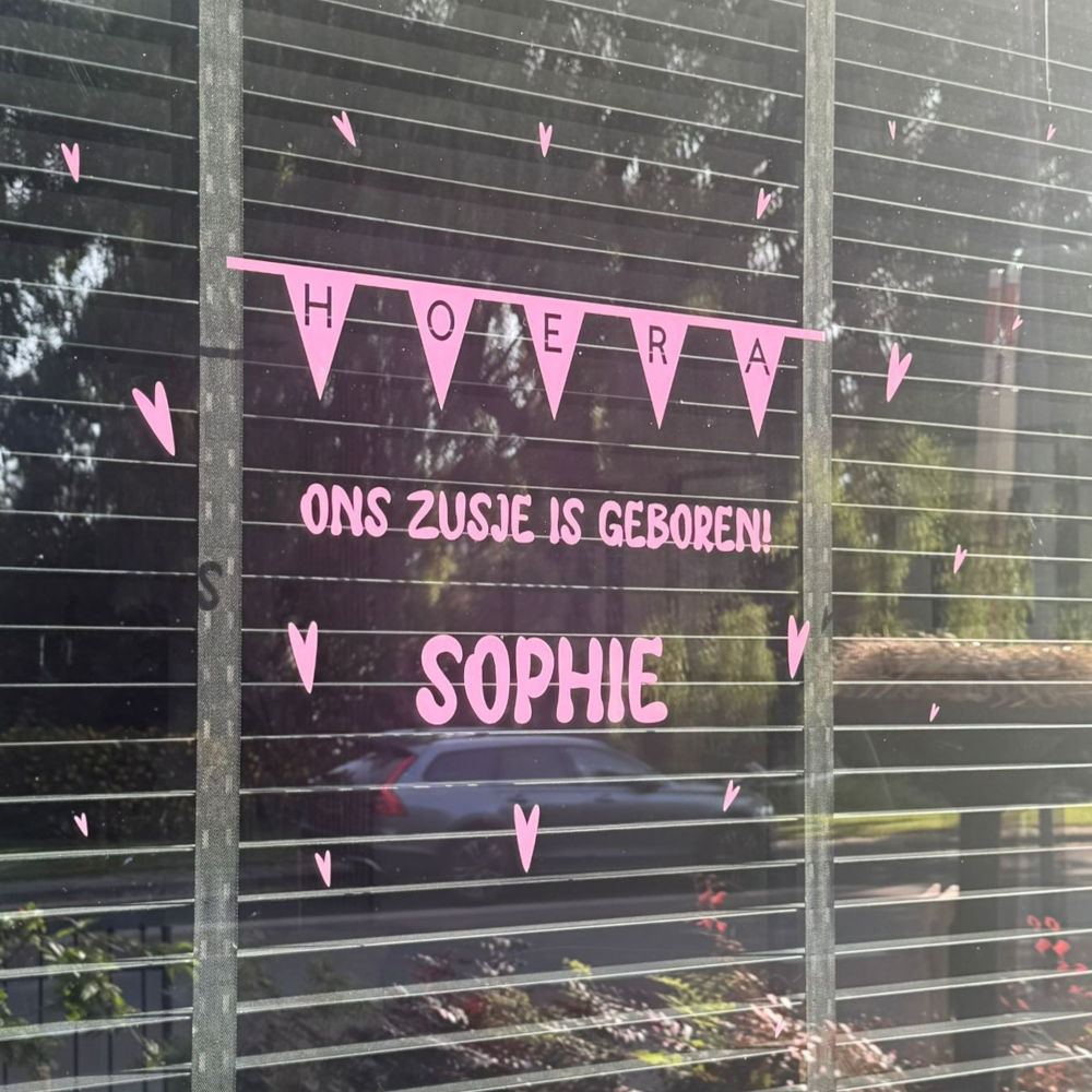 Raamsticker geboorte | zusje