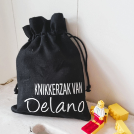 Knikkerzak met naam | 20 x 15 cm