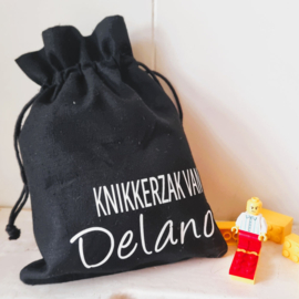 Knikkerzak met naam | 20 x 15 cm