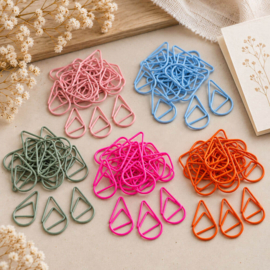 Druppel paperclips – 2,5 × 1,5 cm – diverse kleuren