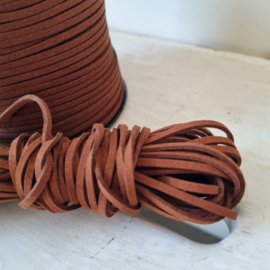 Faux suède koord | Bruin | 10 mtr x 3mm