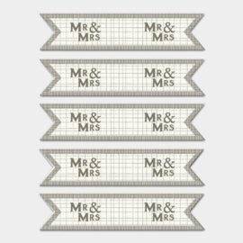 Stickervel "Mr & Mrs"