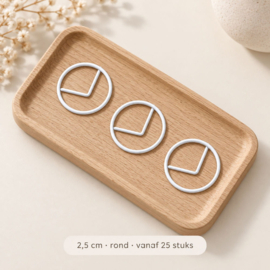 Ronde Paperclips Wit 2,5 cm - 25 stuks