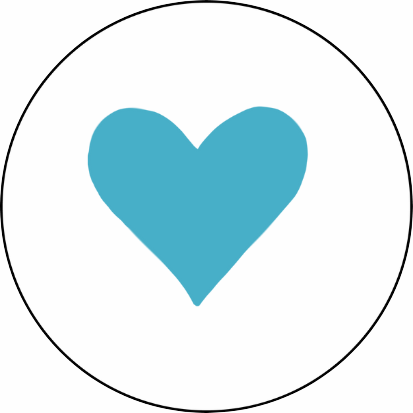 Hartjes stickers | blauw |  3,5 cm | vanaf 10 stuks