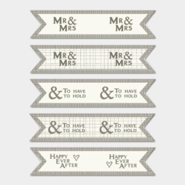 Stickervel "Mr & Mrs" (assorti)