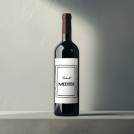 Label sticker | bedankt Meester | 15 x 10 cm | vanaf 5 stuks