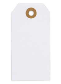 Witte manilla labels | 9 x 4,4 cm