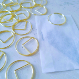 Paperclips | rond | goud | 2,5 cm | vanaf 25 stuks